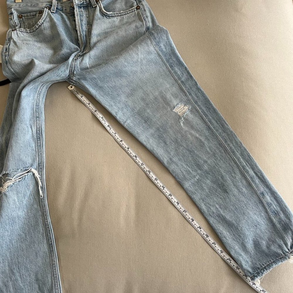 AGOLDE Riley High Rise Straight Crop Denim Jeans - Picture 8 of 8